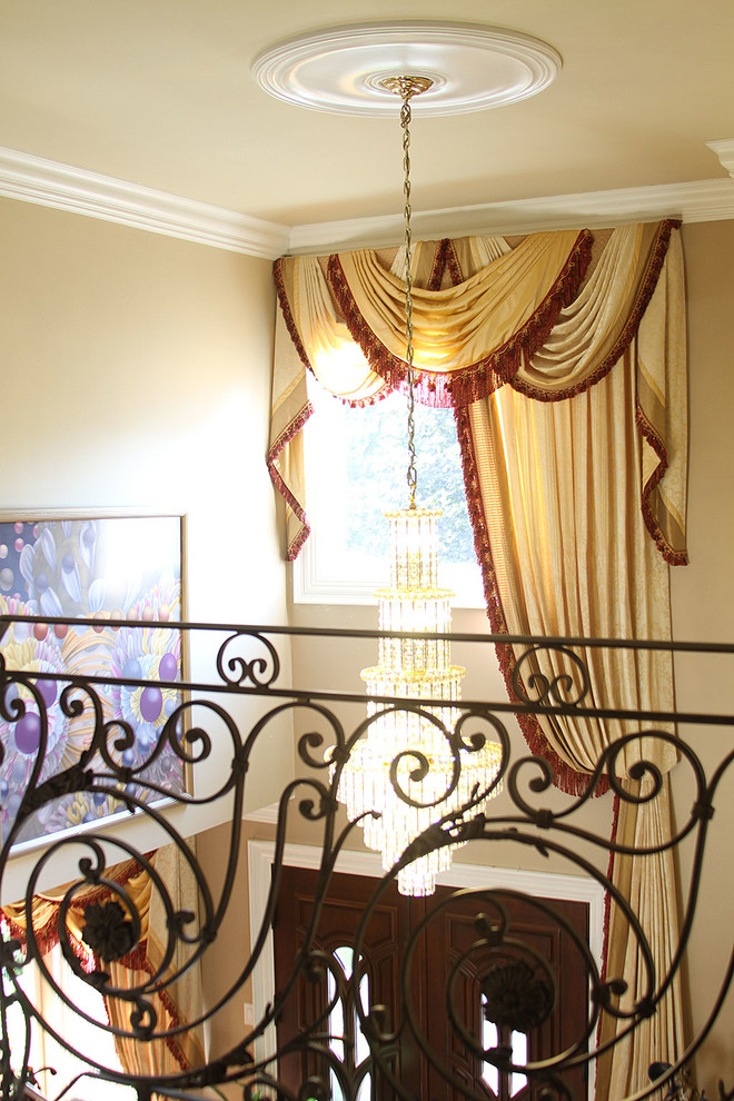 Custom Tall Window Treatments in Northbrook, Illinois Traditional