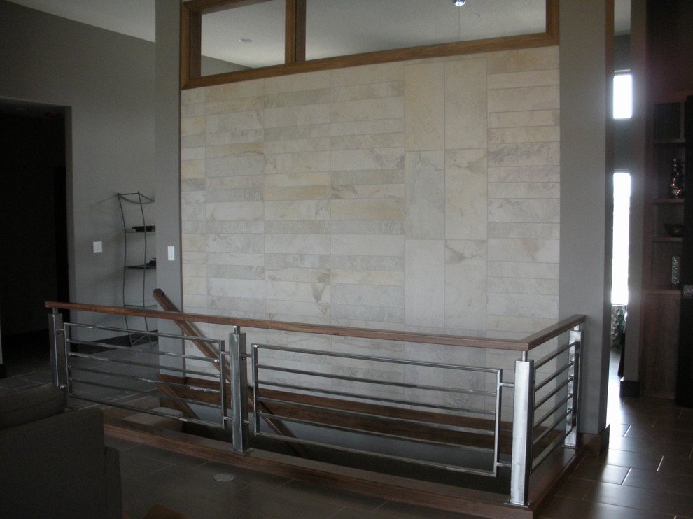 Inspiration for a modern entryway remodel in Other