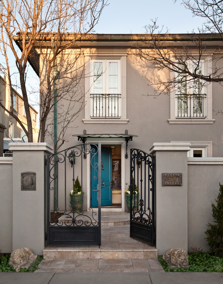 Example of a large classic entryway design in Denver