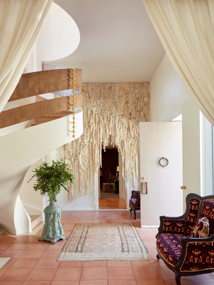 Inspiration for an eclectic entrance in Los Angeles.