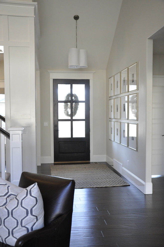 Example of an arts and crafts entryway design in Salt Lake City