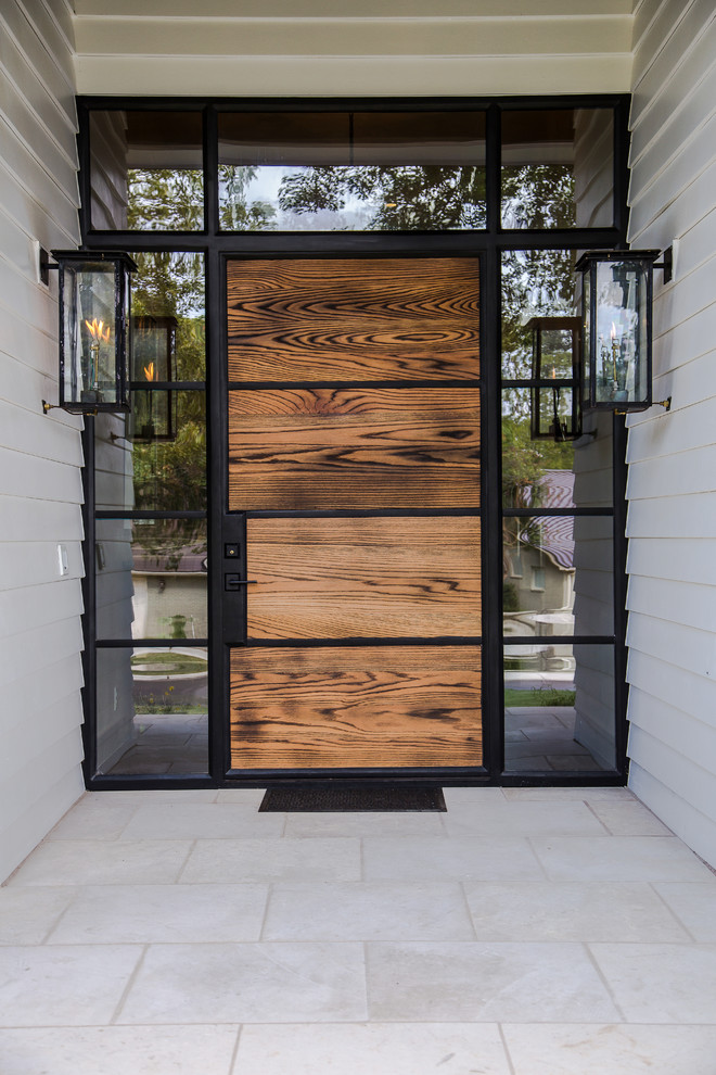 Inspiration for a transitional entryway remodel in Austin