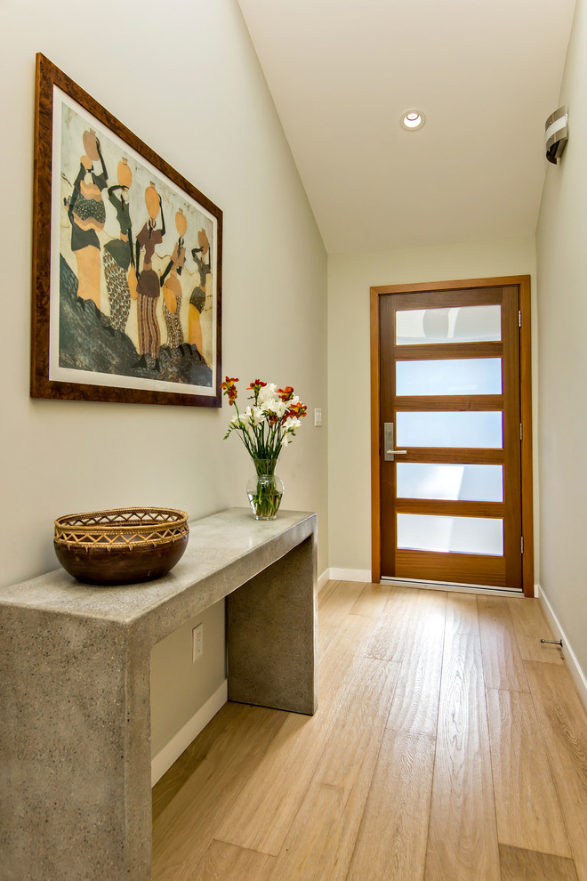 Example of a mid-century modern entryway design in San Francisco