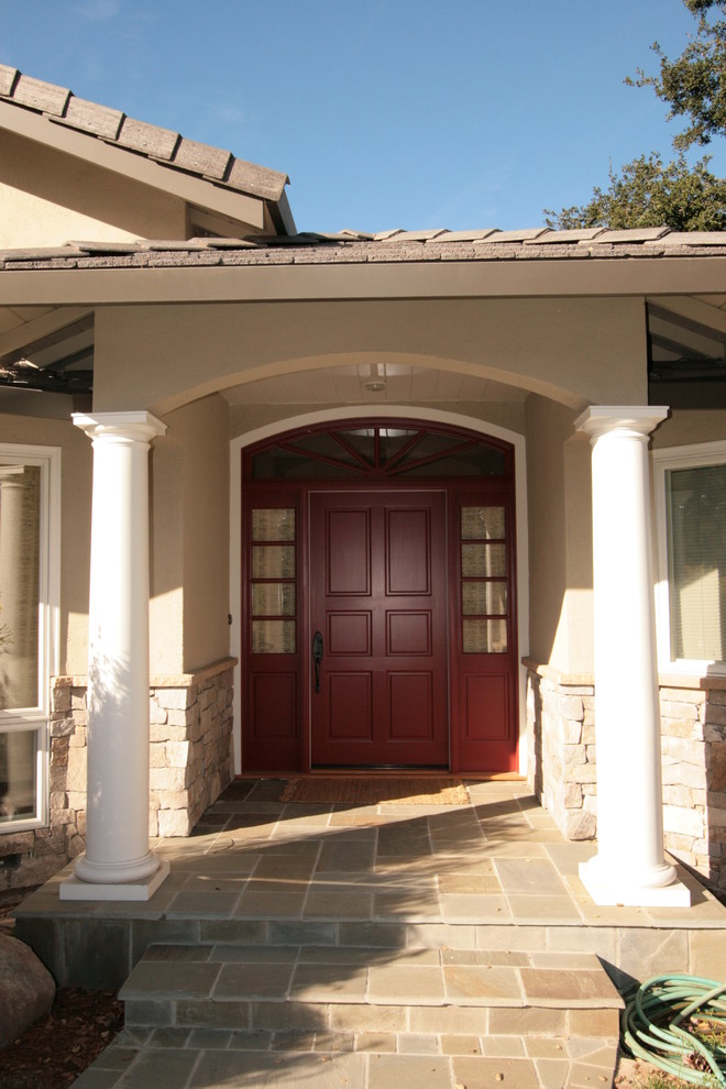 This is an example of a traditional entrance in Charlotte.
