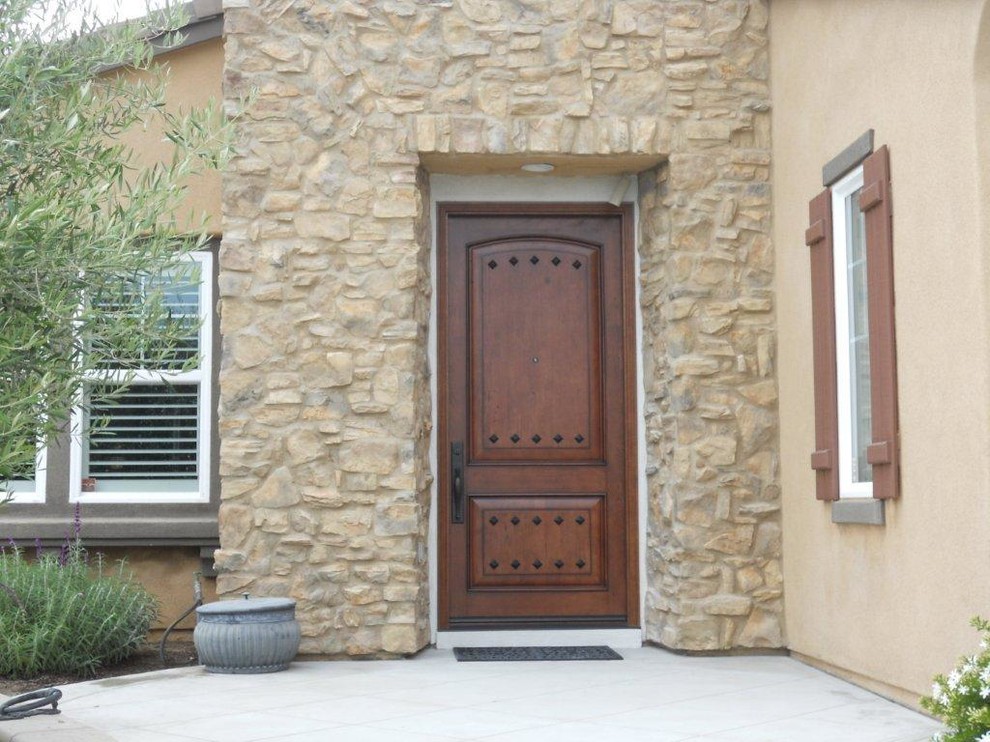 This is an example of a mediterranean entrance in San Diego.