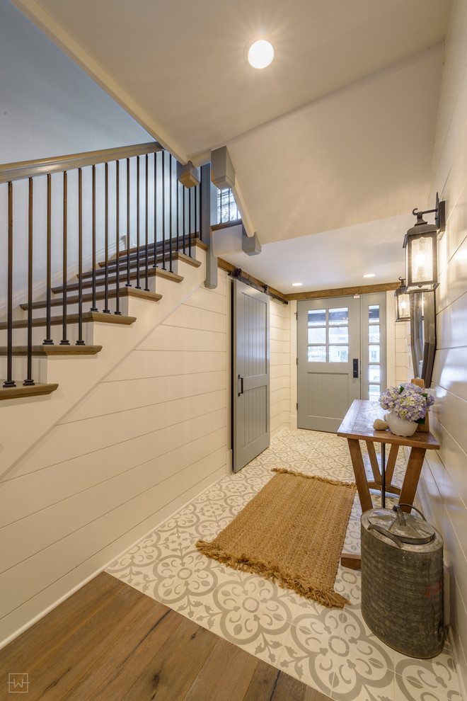 Entry/Foyer/Staircase Farmhouse Entry Chicago by Wolff