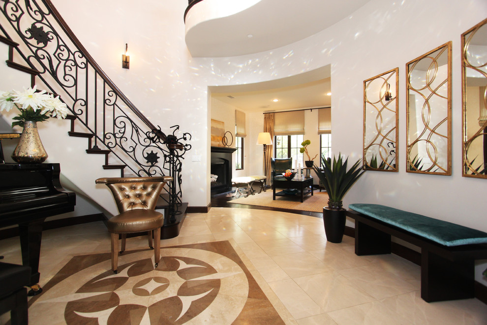 Entryway - mediterranean entryway idea in Orange County