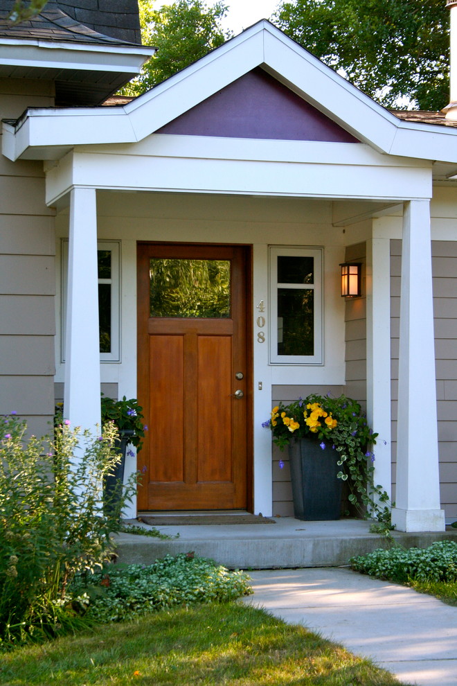 Entry porch with Craftsman style columns - Transitional - Entry - Other ...