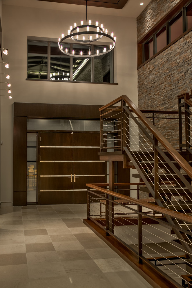 This is an example of a contemporary entrance in Omaha.
