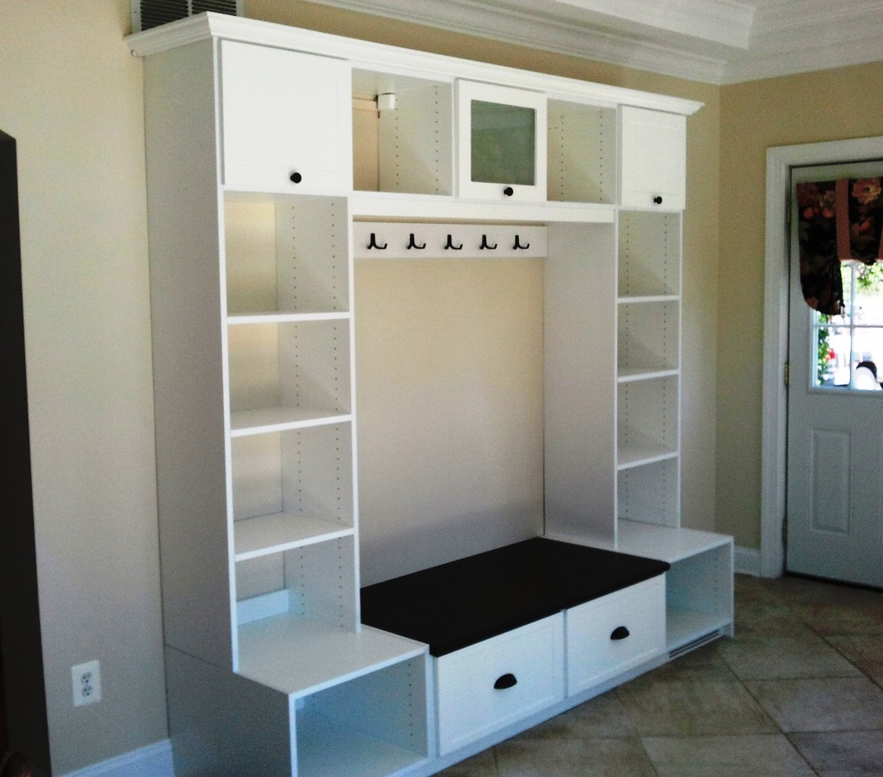 Entryway Storage with Hooks Contemporary Entry Baltimore by