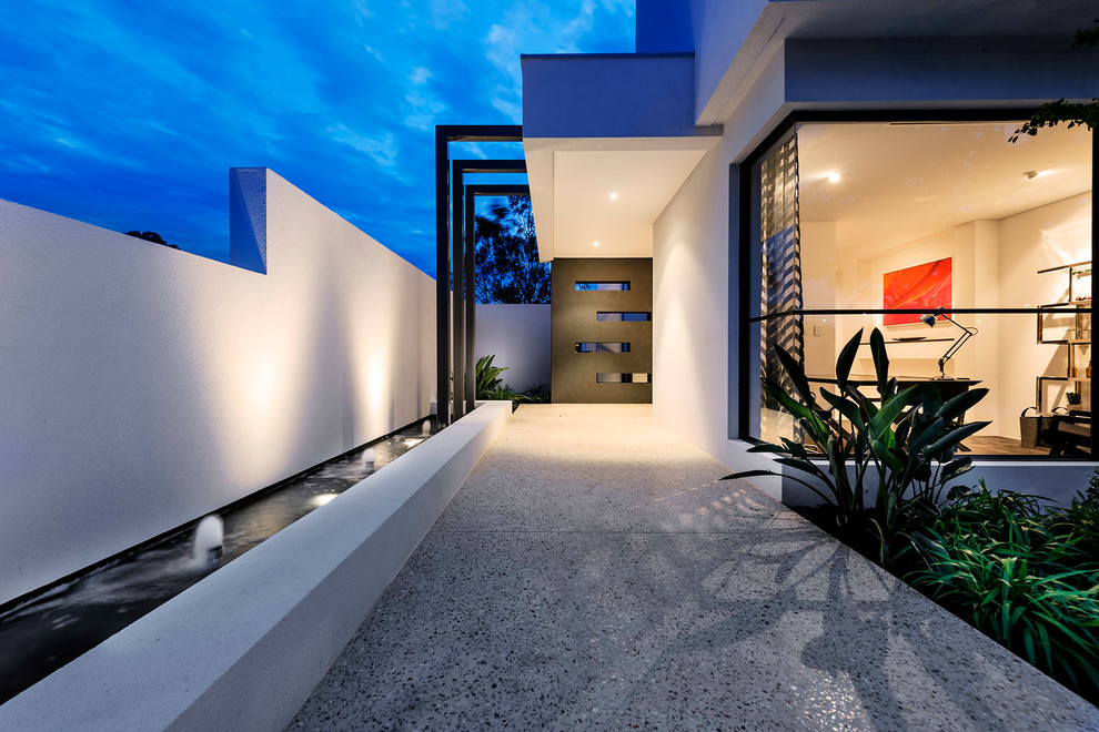 Modernes Foyer mit Betonboden in Perth