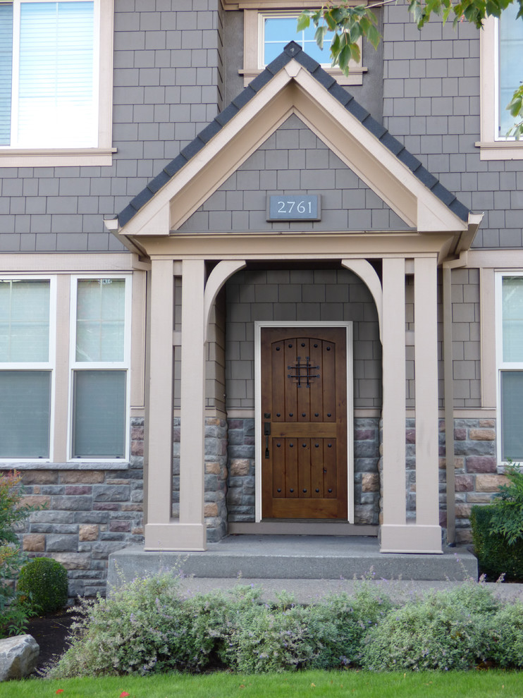 This is an example of a traditional entrance in Seattle.