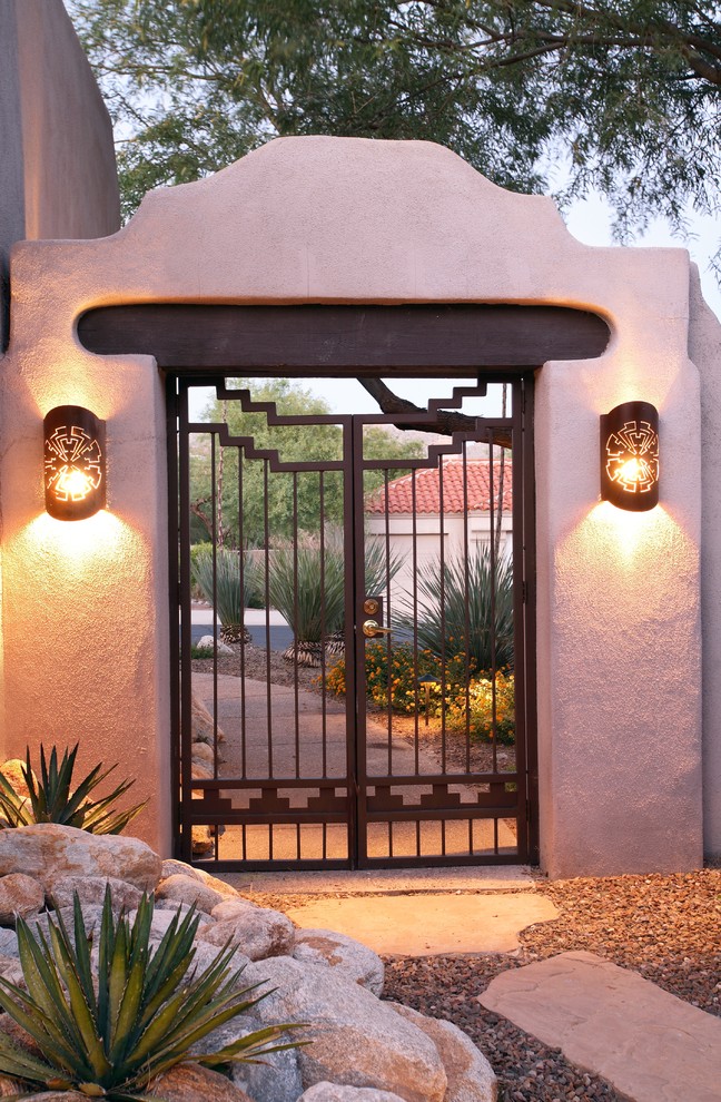 This is an example of a mediterranean entrance in Phoenix.