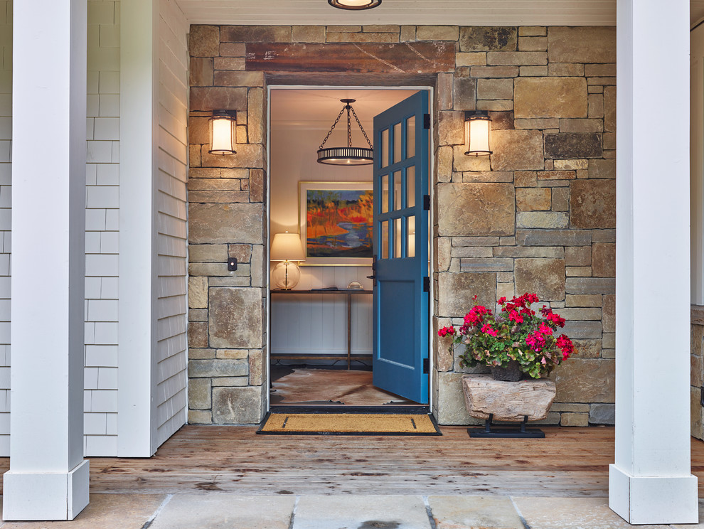 Entryway - rustic entryway idea in Other