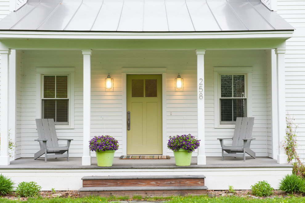 Inspiration for a country entryway remodel in Boston