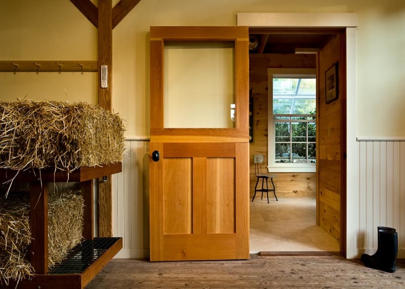 Inspiration for a country entryway remodel in Boston