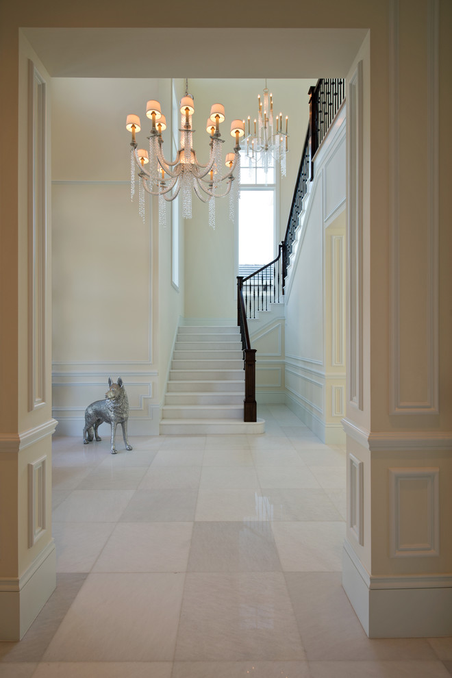Inspiration for a large timeless entryway remodel in Miami