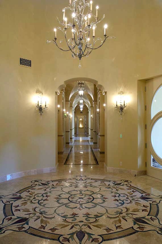 Entryway Mosaic Houzz, Mosaic Tile Floor Entry