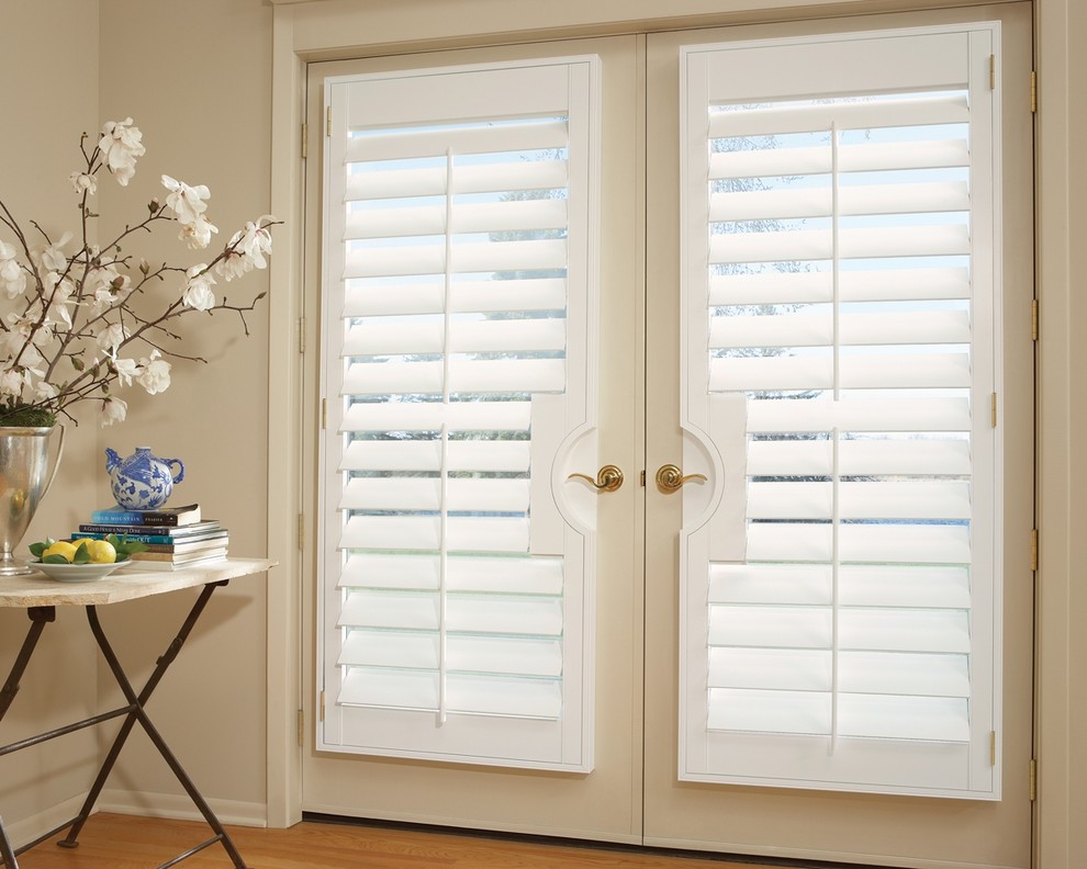 View of French Door Treatments - Contemporary - Entry - New York - by Homestead ...