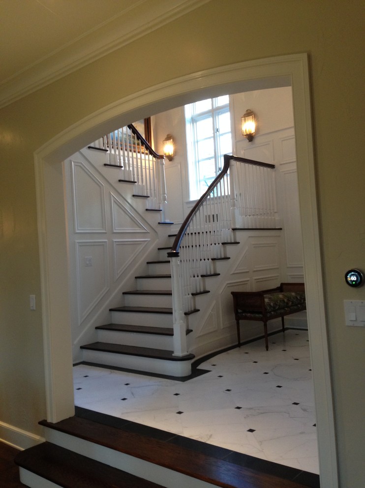 Design ideas for a large traditional staircase in New York.