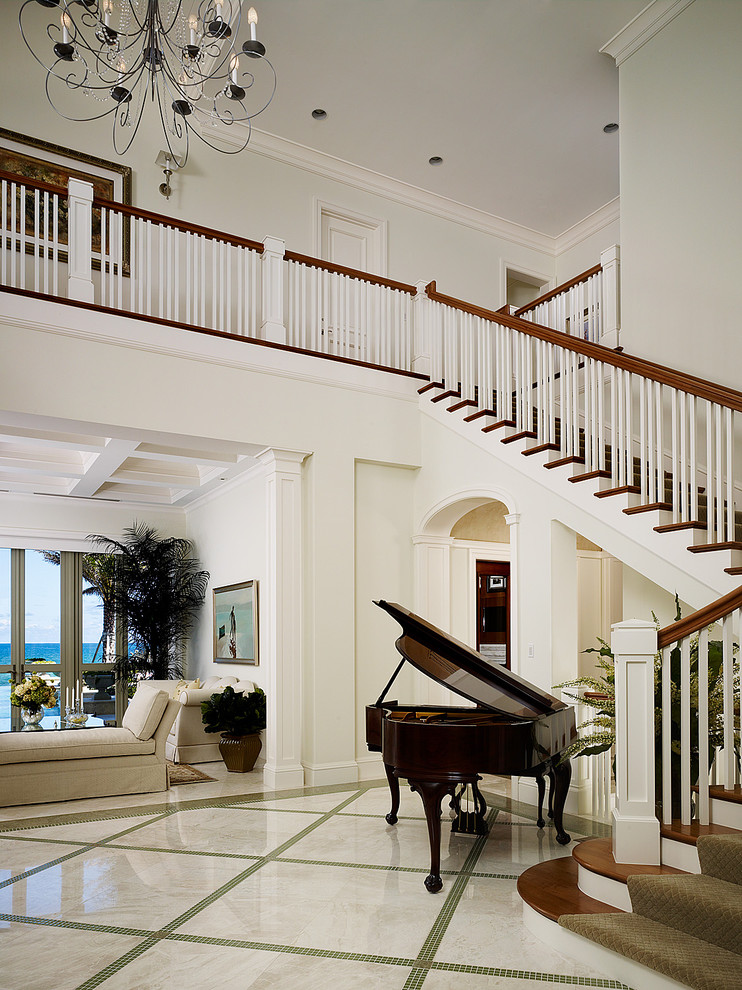 French Vanilla Marble Tiles Traditional Entry Miami by Marble