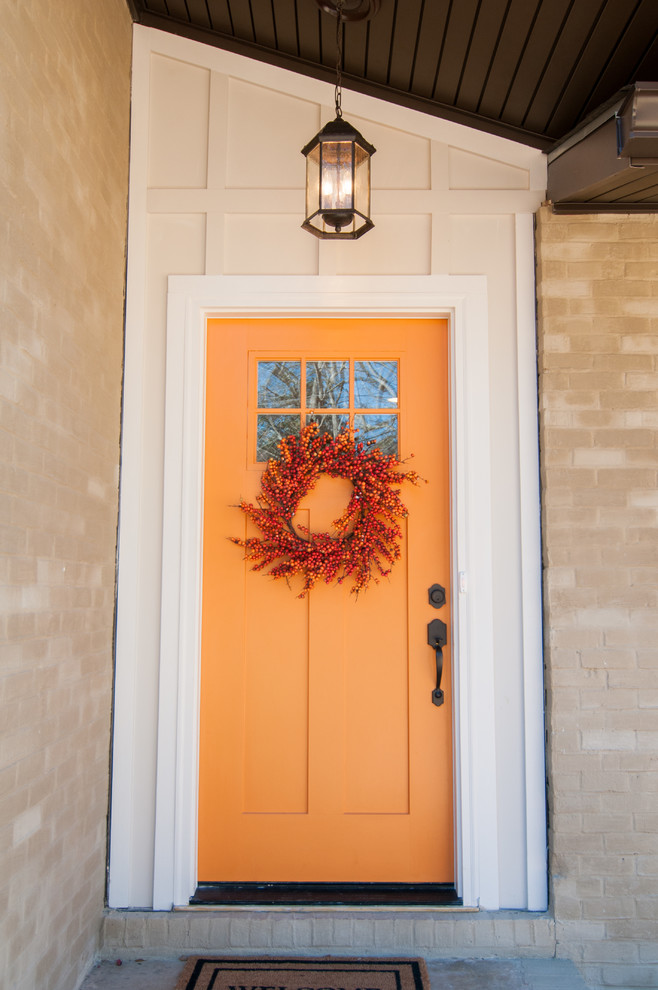 Inspiration for a classic front door in Atlanta with a single front door.