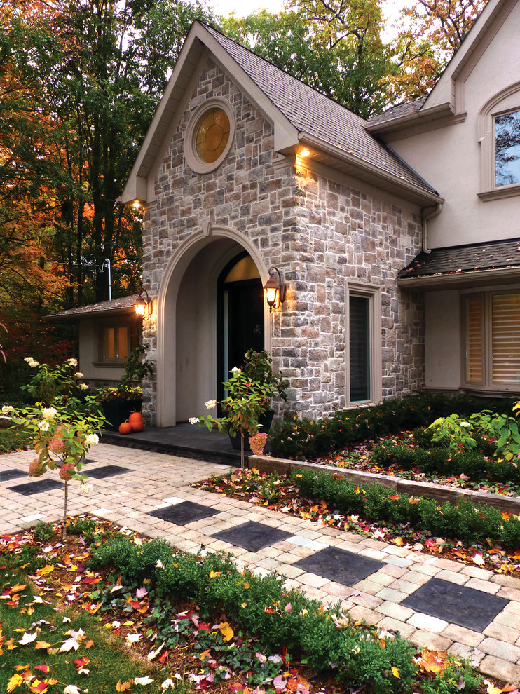 Example of a large classic entryway design in Toronto