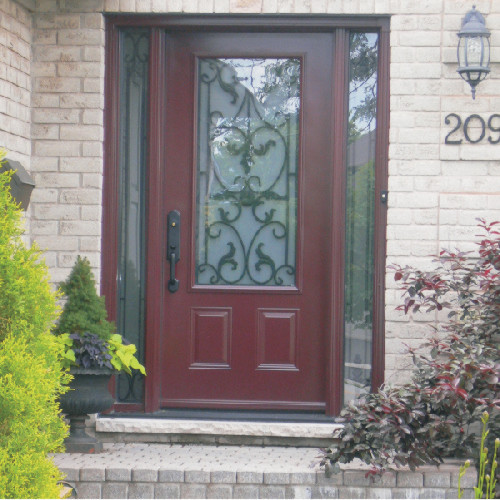 Front Single Door with Sidelights Traditional Entry Toronto by