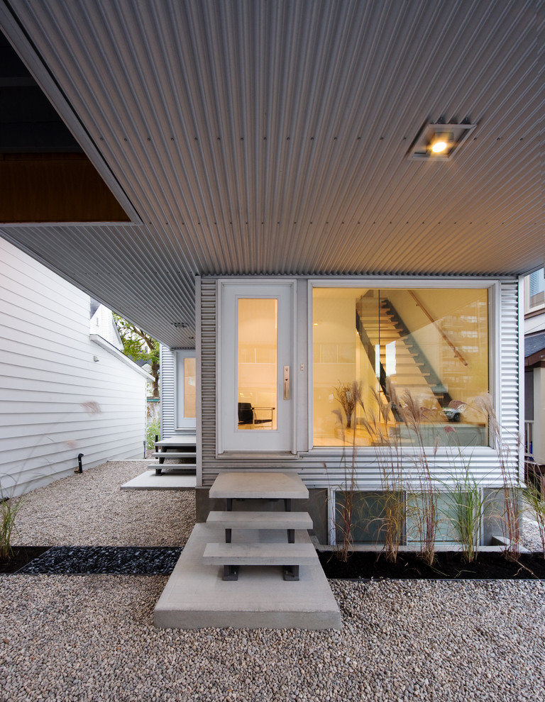 Moderne Haustür mit Einzeltür und Haustür aus Glas in Ottawa