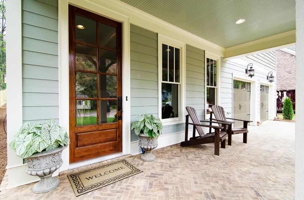This is an example of a classic entrance in Atlanta with a single front door.