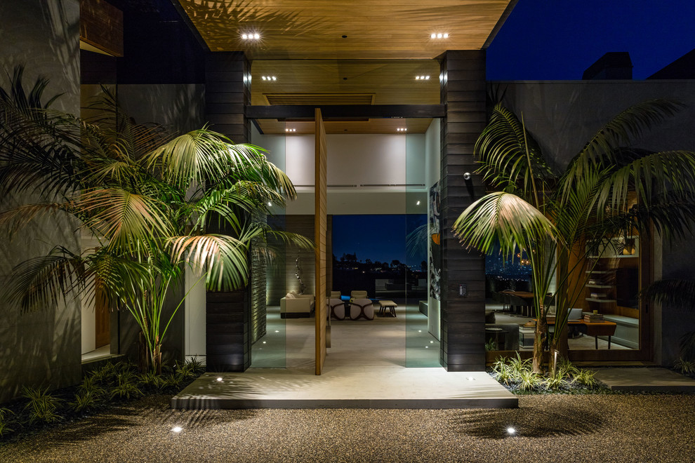 Inspiration for a contemporary entrance in Los Angeles.