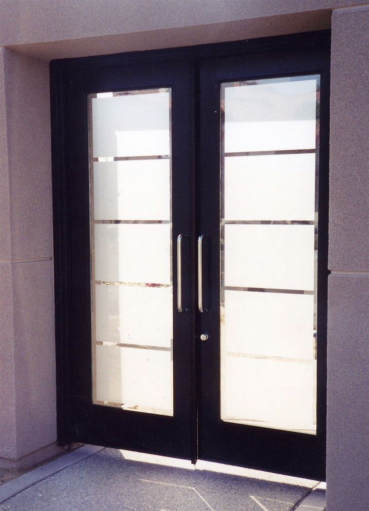 Glass Doors - Frosted Glass Front Entry Doors - GRAND FROSTED - Eclectic -  Entry - Other - by Sans Soucie Art Glass | Houzz