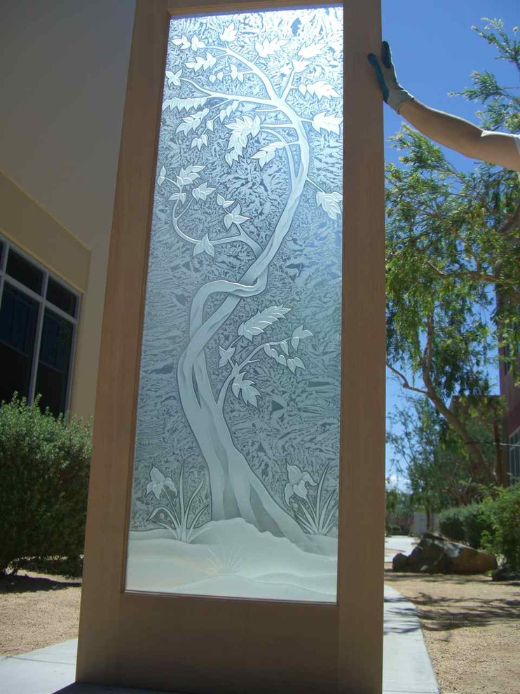 Glass Doors Frosted Glass Front Entry Doors SAPLING 3D Asian