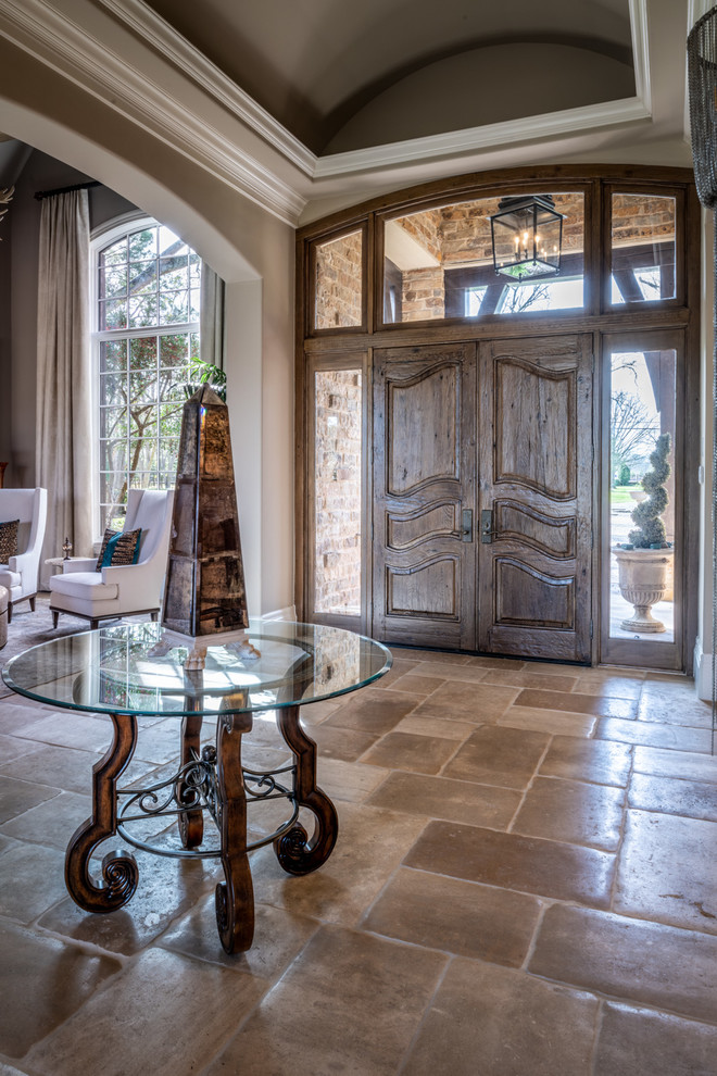 Design ideas for a rustic entrance in Houston.