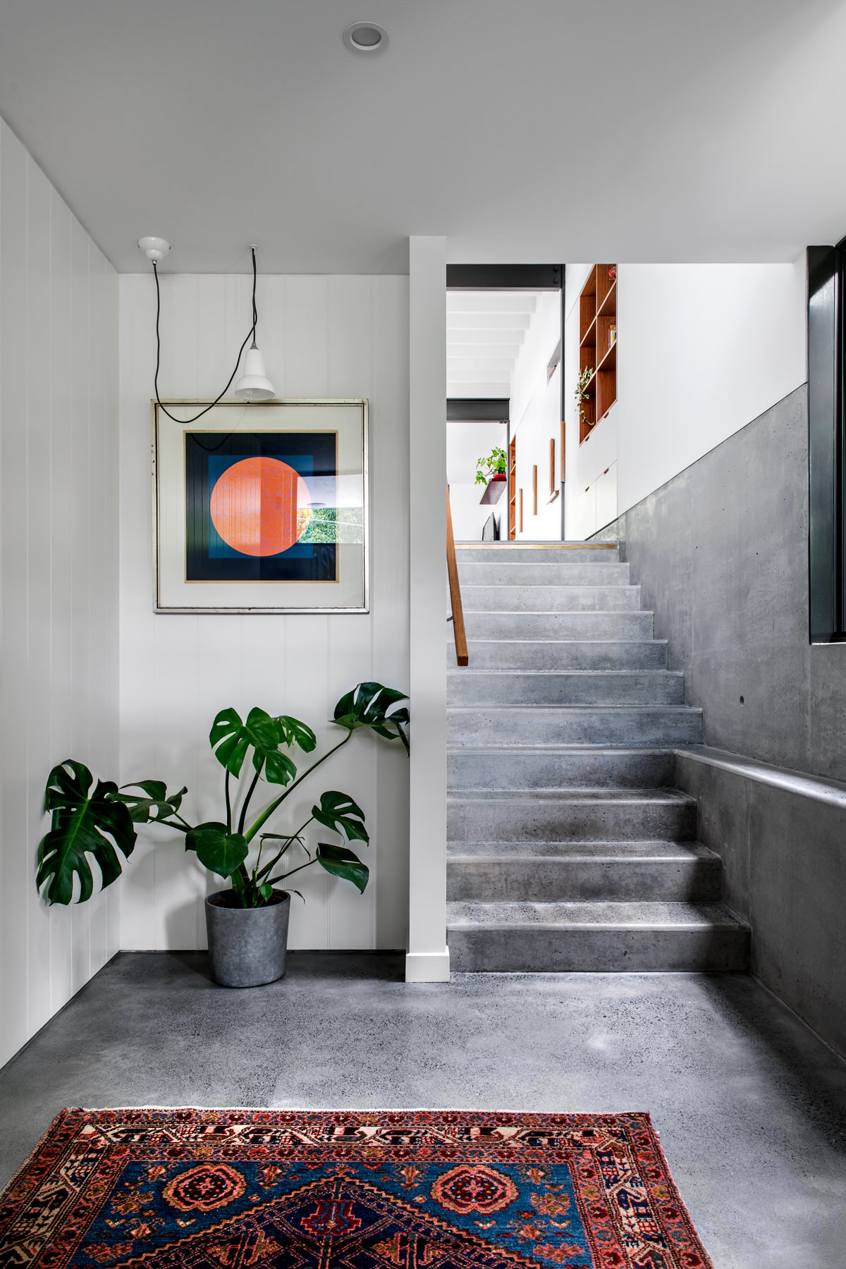 75 Beautiful Concrete Floor And Wall Paneling Entryway Pictures Ideas August 21 Houzz