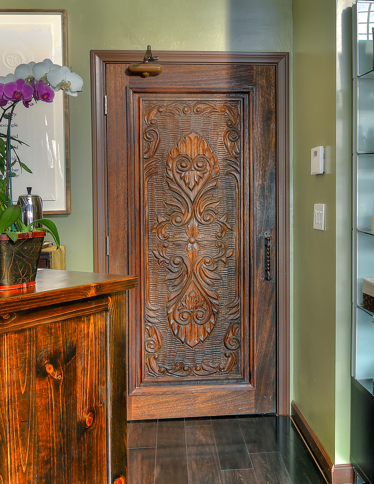 Hand Carved Wood Doors Traditional Entry Los Angeles by ETO