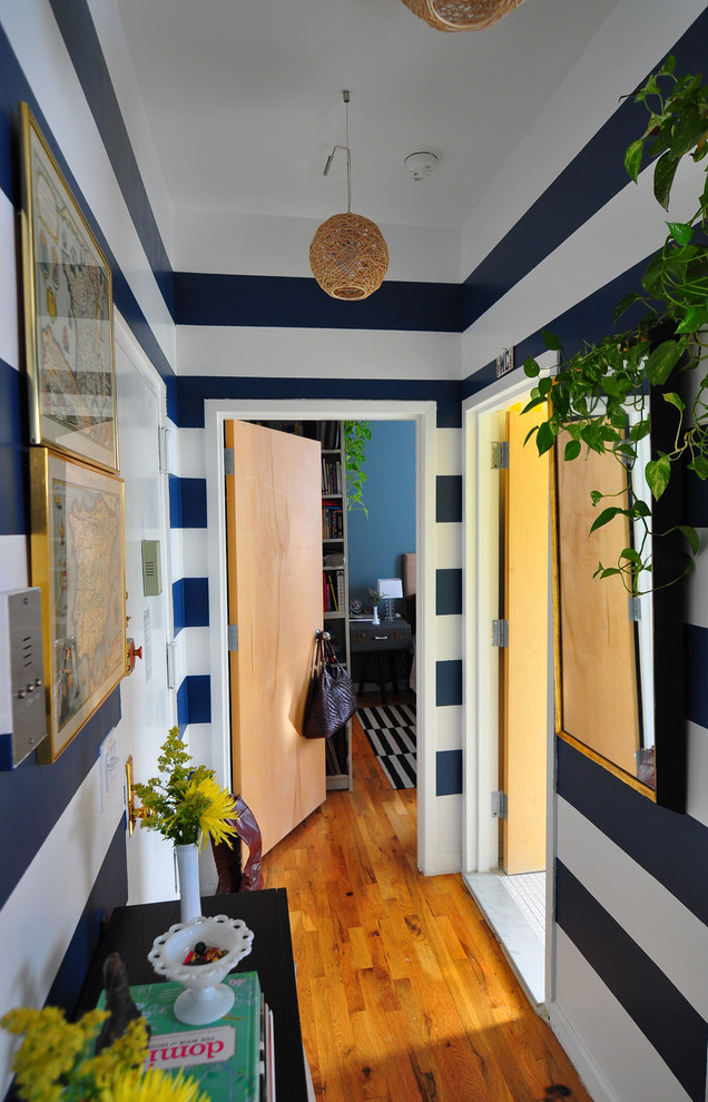 Entry hall - eclectic entry hall idea in New York
