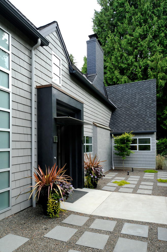 Inspiration for a contemporary entryway remodel in Seattle