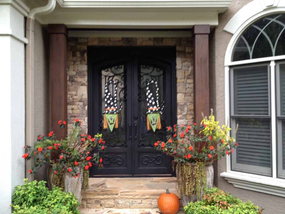 Design ideas for a large classic front door in Atlanta with a double front door.