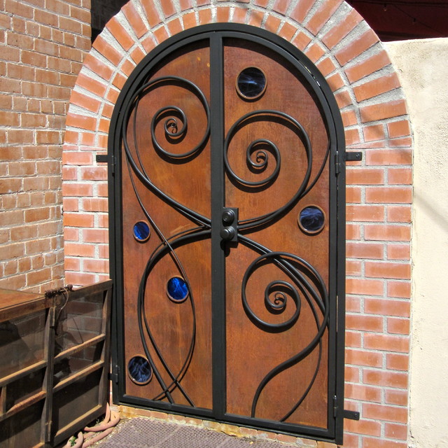 Iron gate with organic scrolls - Eclectic - Entrance - Phoenix - by ...