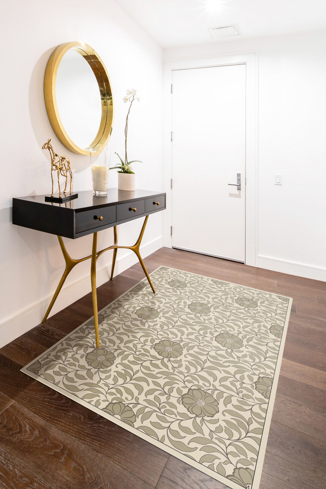 This is an example of a modern entrance in Other with vinyl flooring and grey floors.