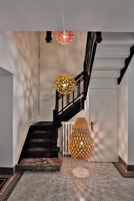 Koura and Coral Pendants in Entryway - Staircase - Austin - by David  Trubridge | Houzz