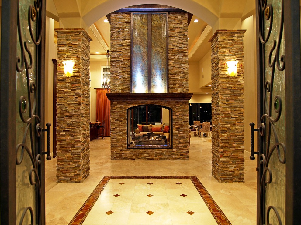 Inspiration for a contemporary entryway remodel in Las Vegas