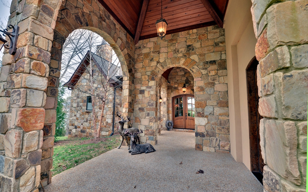 This is an example of a mediterranean entrance in Atlanta.