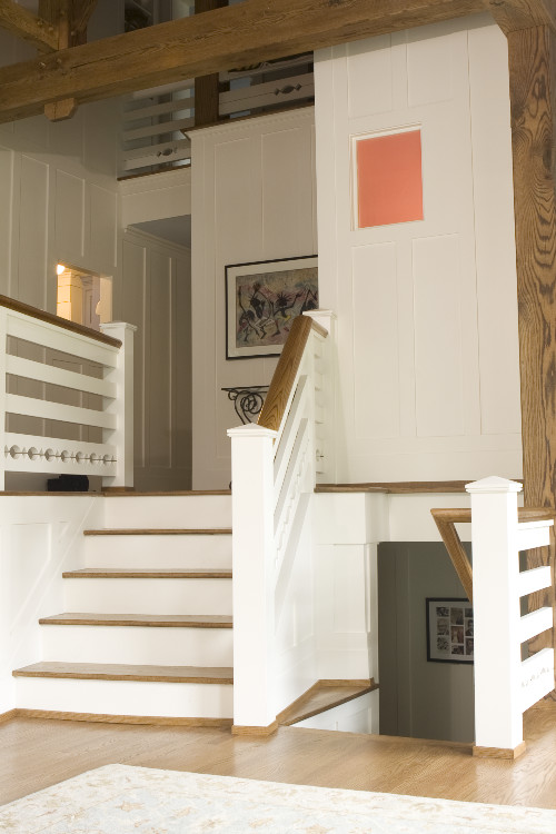 Источник вдохновения для домашнего уюта: лестница среднего размера в стиле фьюжн
