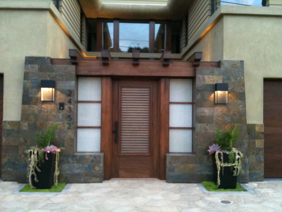 Design ideas for a contemporary entrance in Los Angeles.