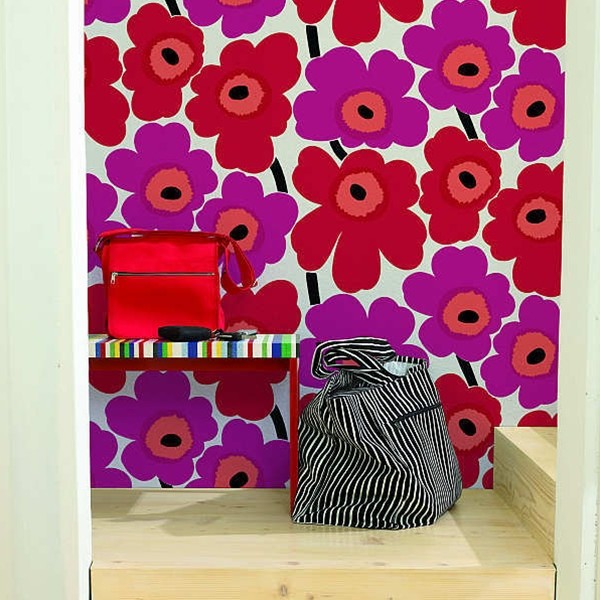 Marimekko Wallpaper Unikko Modern Entrance Toronto By Modern Karibou Houzz Uk