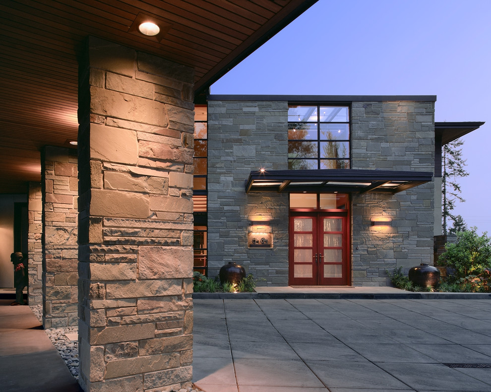 Design ideas for a contemporary entrance in Seattle.