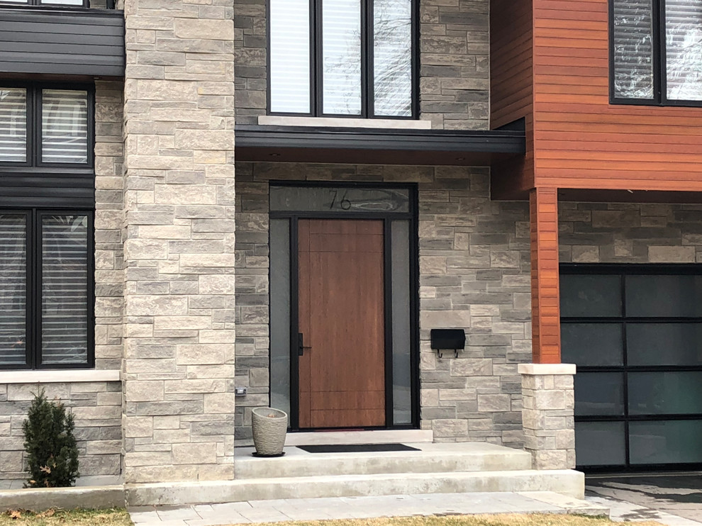 Modern Fiberglass Wood Grain Door Modern Entry Toronto by