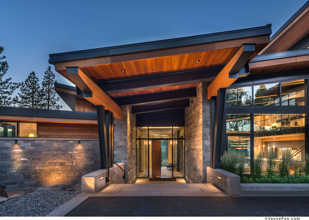 Modern Mountain Home - Contemporary - Entry - Other - by Grabill ...